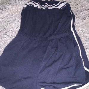 Windsor Romper Off The Shoulder Navy Blue